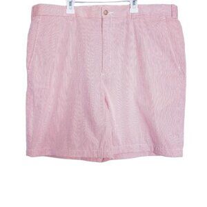 Bobby Jones Pink & White Striped Flat Front Casual Cotton Shorts Men's Size 38